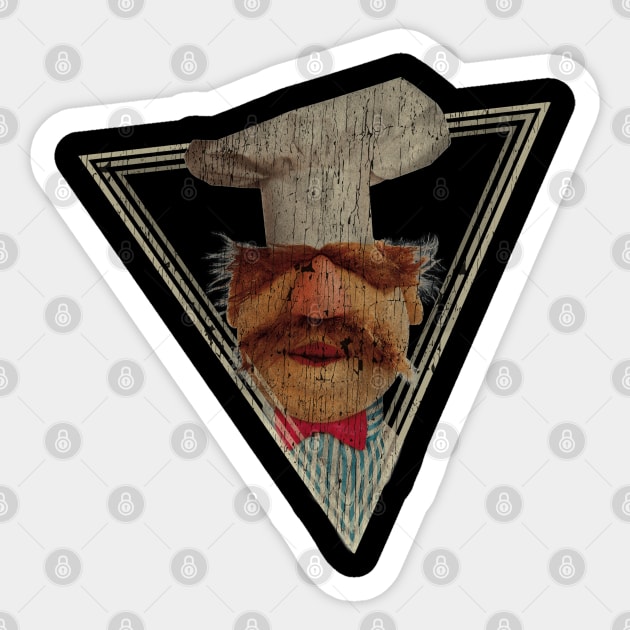 Vert Der Ferk - The Swedish Chef Retro Sticker by Jokotingkir